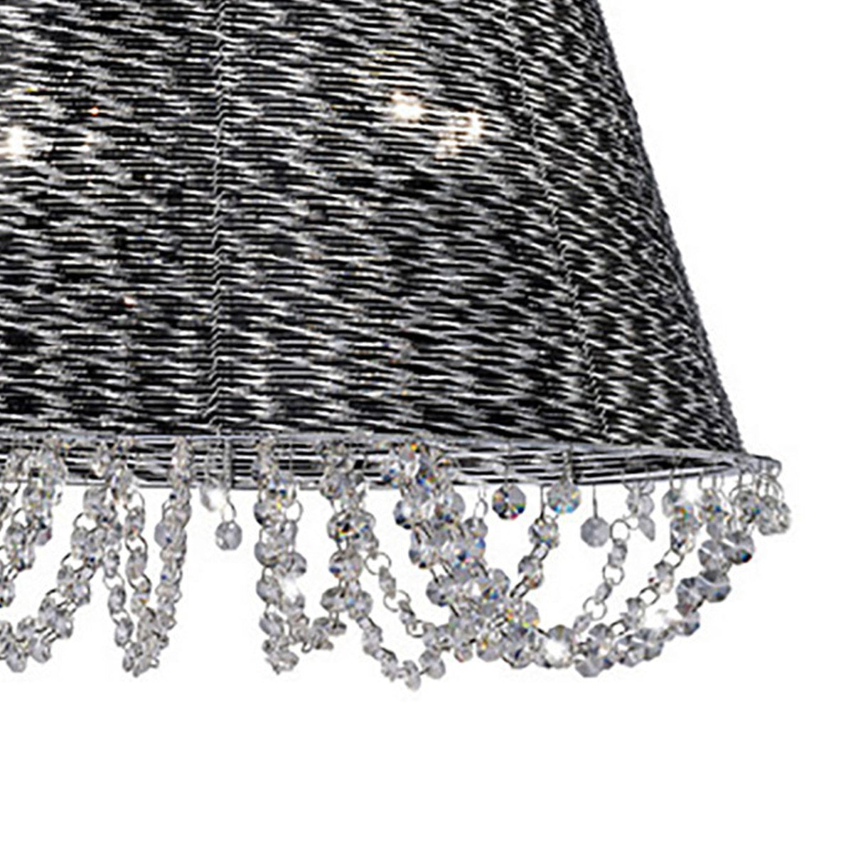 Lanzo 49cm 4 Light Crystal Chandelier - Black Chrome