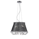 Lanzo 49cm 4 Light Crystal Chandelier - Black Chrome