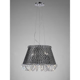 Lanzo 49cm 4 Light Crystal Chandelier - Black Chrome