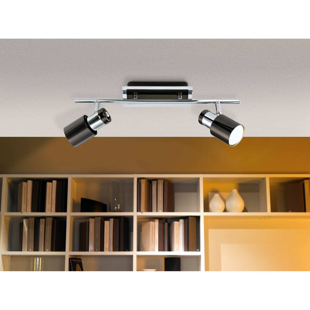 Lasmessa 2 Light Spotlight Bar - Black Nickel