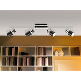Lasmessa 4 Light Spotlight Bar - Black Nickel