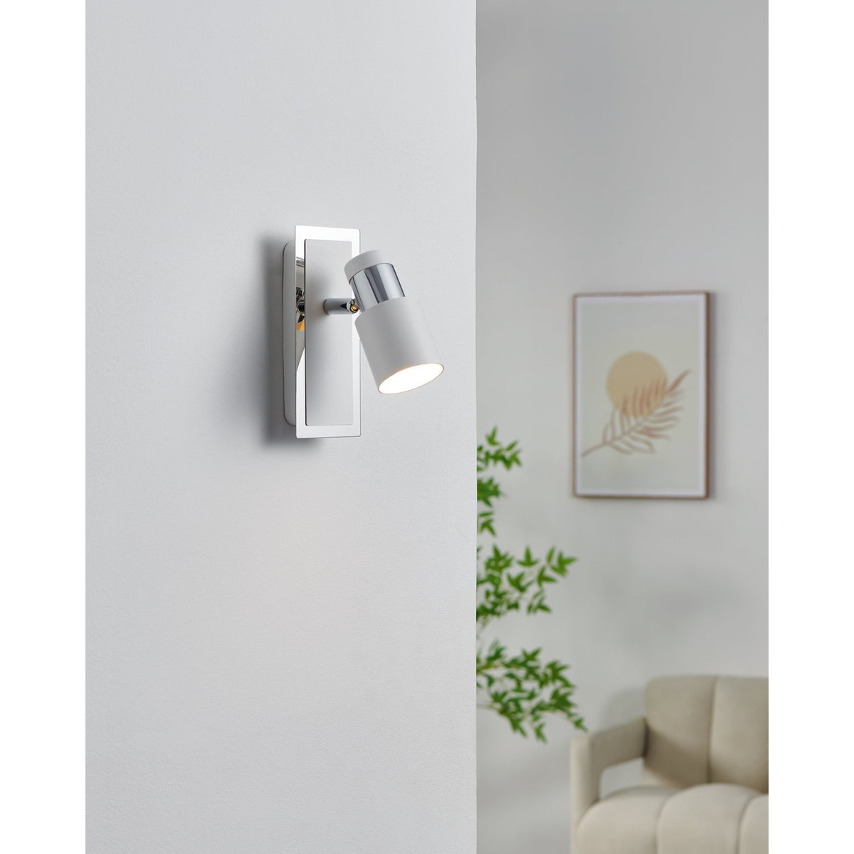 Lasmessa Ceiling Spotlight - Chrome & White