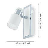 Lasmessa Ceiling Spotlight - Chrome & White