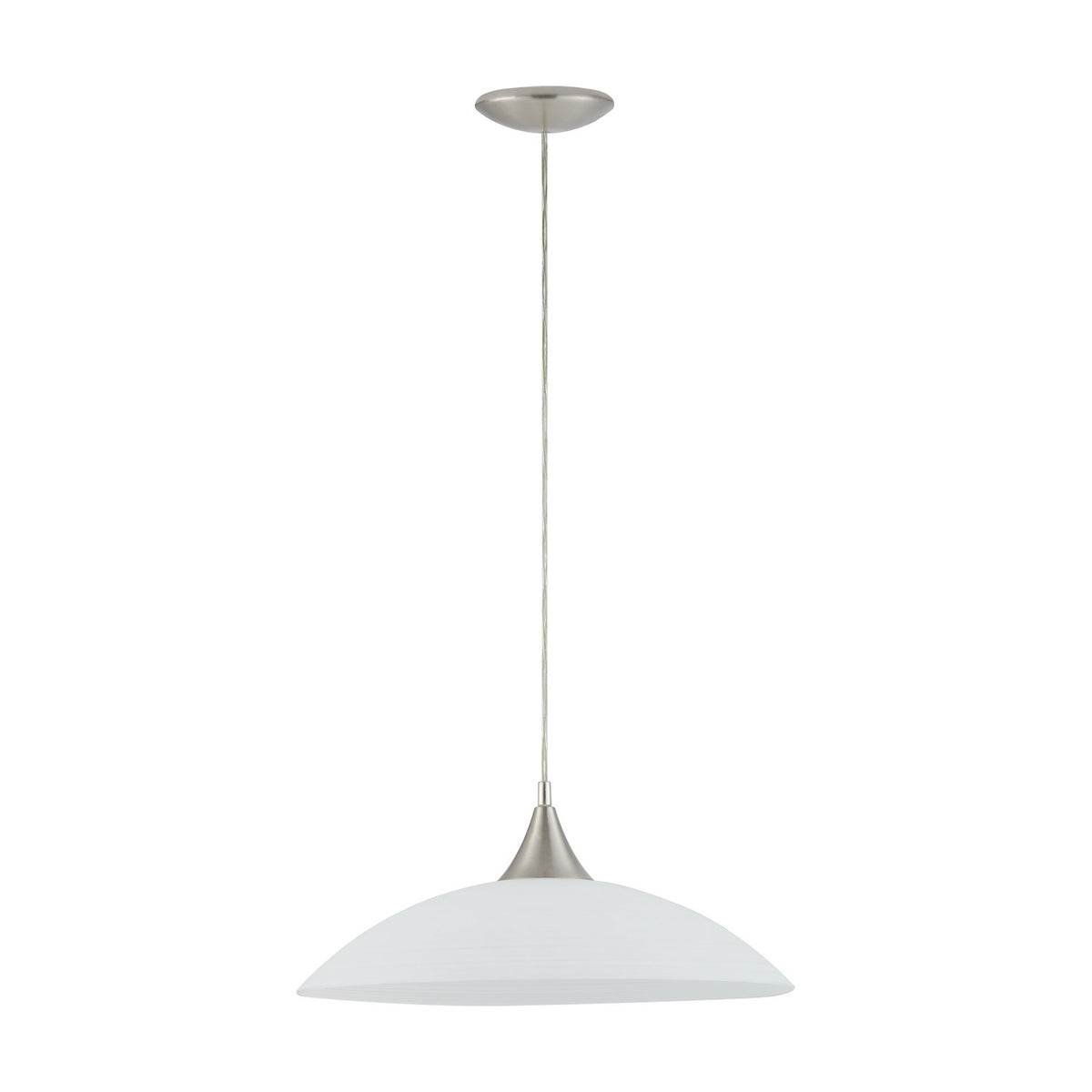 Lazolo Glass Pendant Light - Satin Nickel