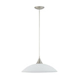 Lazolo Glass Pendant Light - Satin Nickel