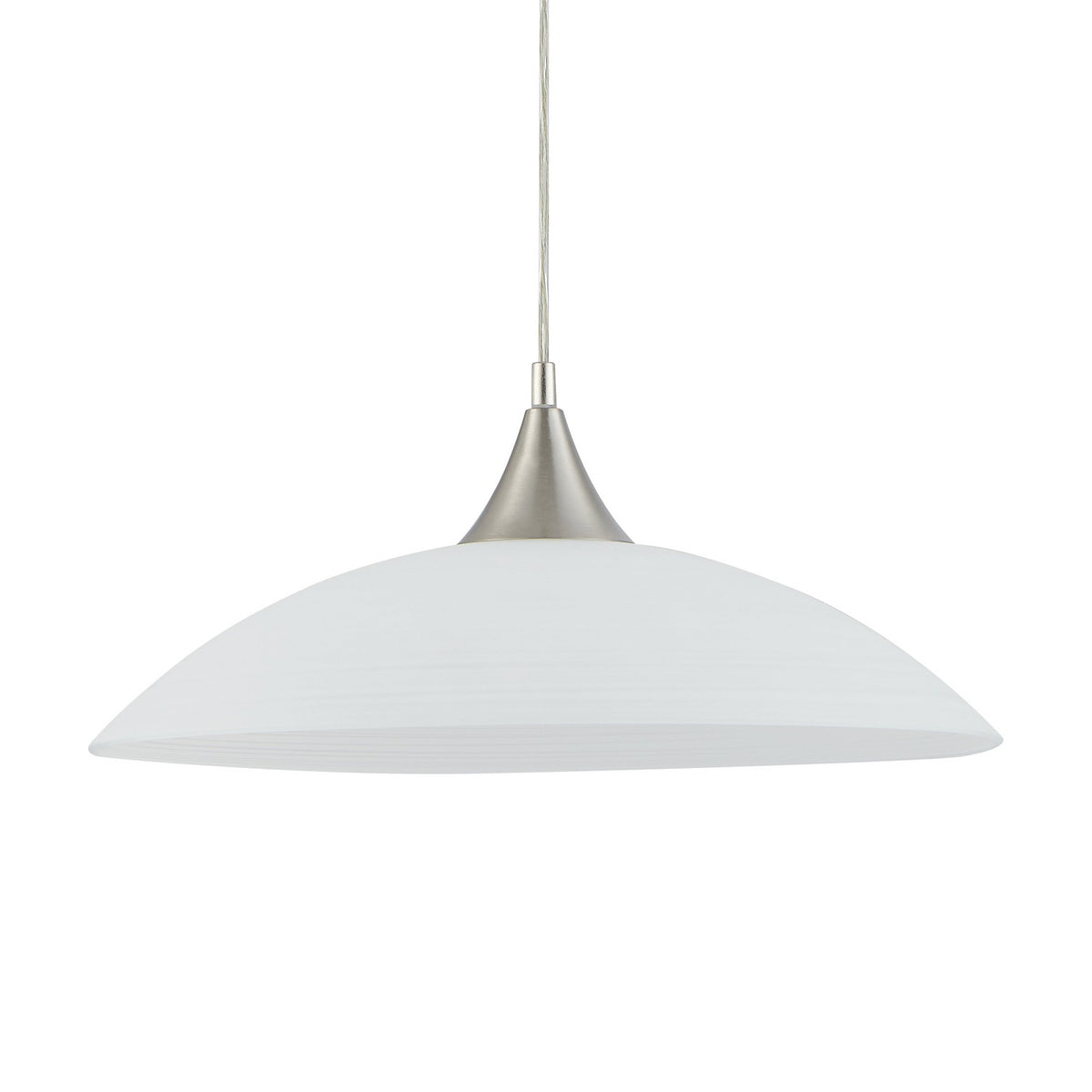 Lazolo Glass Pendant Light - Satin Nickel