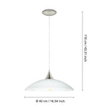 Lazolo Glass Pendant Light - Satin Nickel