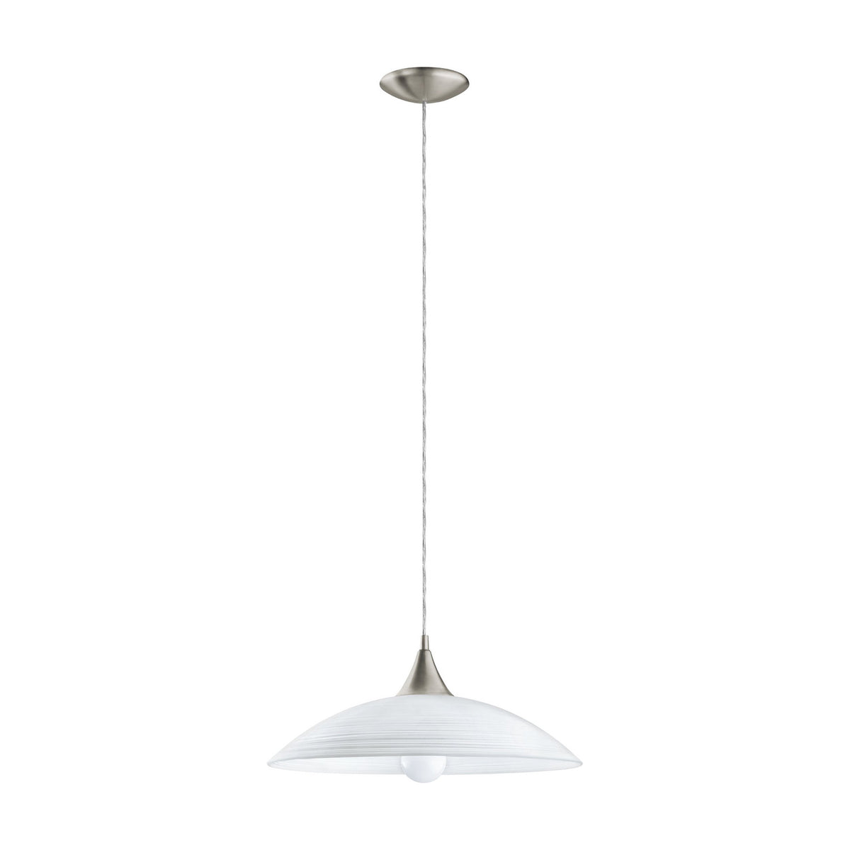 Lazolo Glass Pendant Light - Satin Nickel