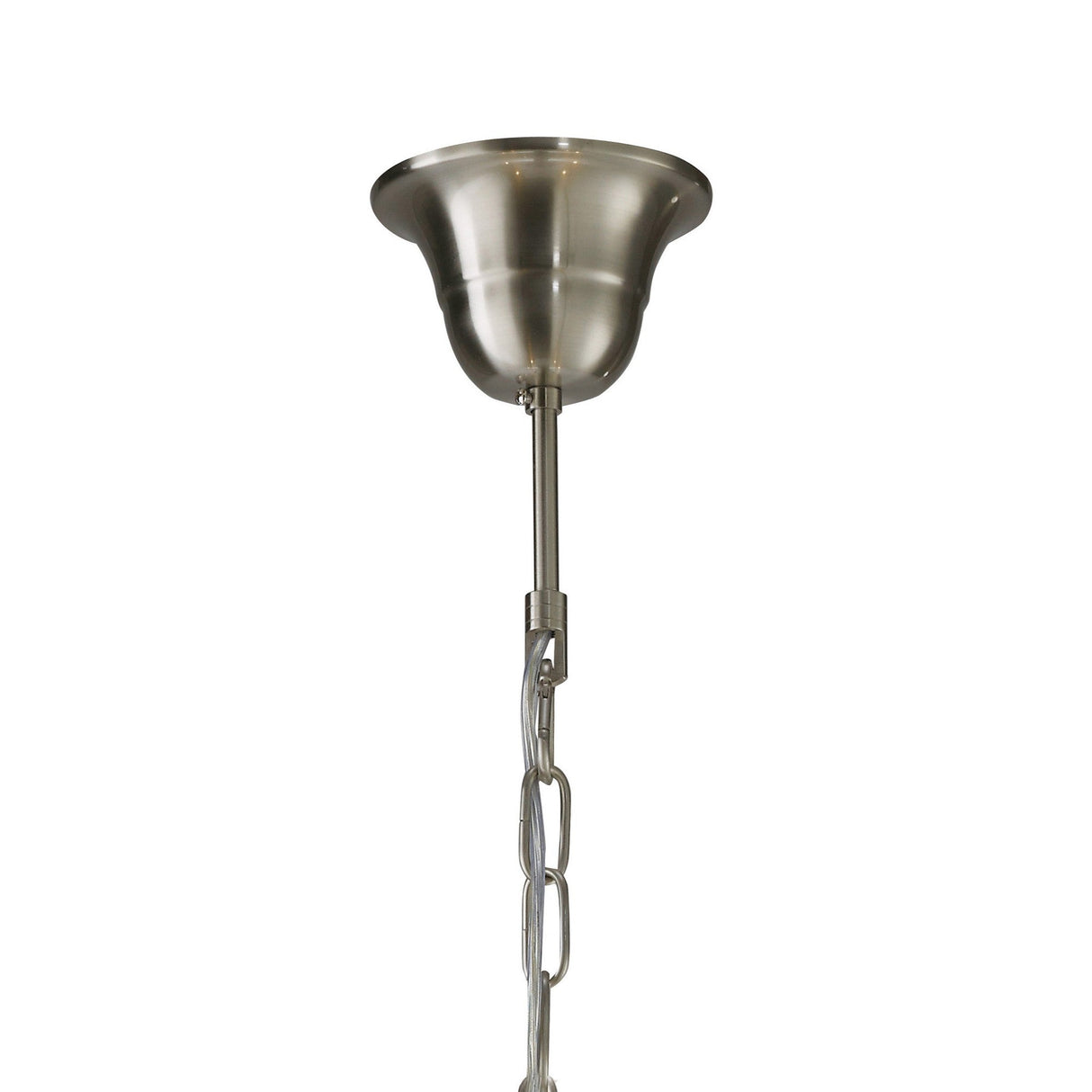 Leana 55cm 4 Light Crystal Chandelier - Satin Nickel