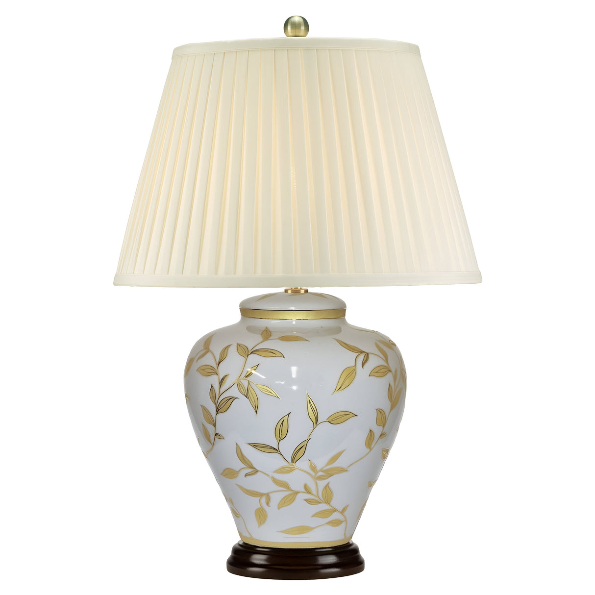 Leaves Brown Gold 1 Light Table Lamp - Brown and Gold