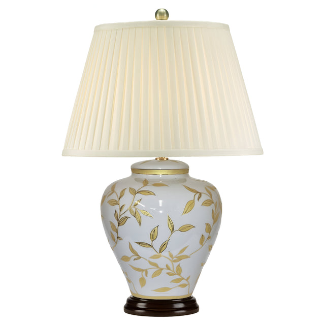 Leaves Brown Gold 1 Light Table Lamp - Brown and Gold