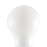 LED GLS bulb in classic pear shape with opal white glass shell and E27 screw cap, shown close-up on a plain white background.
