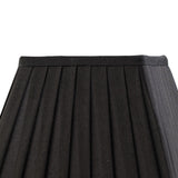 Leela Square Pleated Lampshade - Black, 10/20cm x 15.6cm