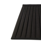 Leela Square Pleated Lampshade - Black, 10/20cm x 15.6cm