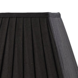 Leela Square Pleated Lampshade - Black, 10/20cm x 15.6cm