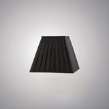 Leela Square Pleated Lampshade - Black, 10/20cm x 15.6cm