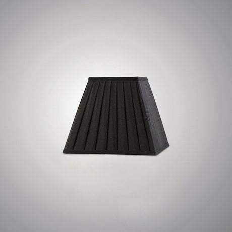 Leela Square Pleated Lampshade - Black, 10/20cm x 15.6cm