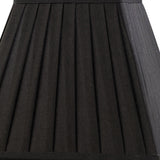 Leela Square Pleated Lampshade - Black, 13.8/25cm x 20.6cm
