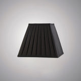 Leela Square Pleated Lampshade - Black, 13.8/25cm x 20.6cm