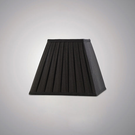 Leela Square Pleated Lampshade - Black, 13.8/25cm x 20.6cm