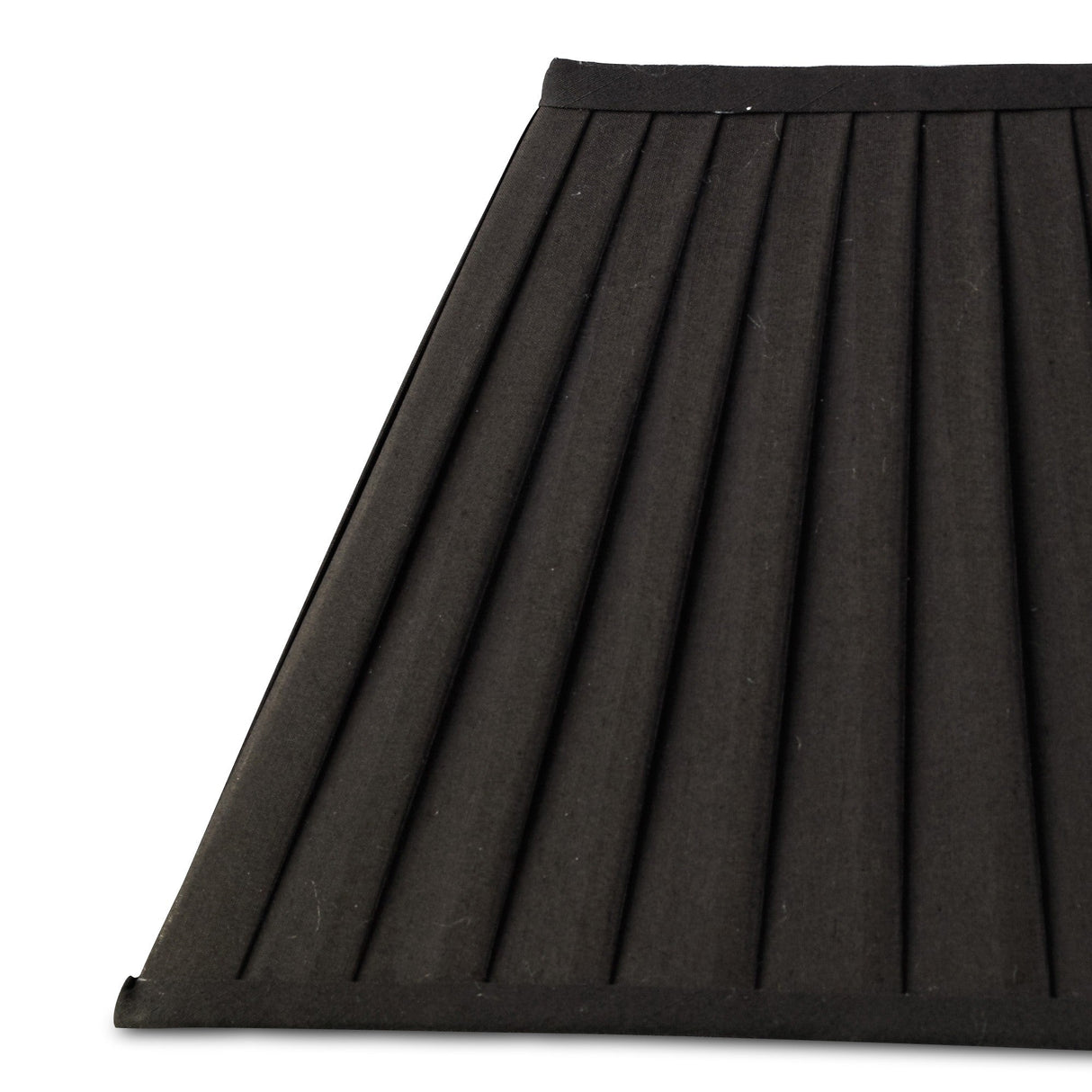 Leela Square Pleated Lampshade - Black, 15/30cm x 22.5cm
