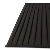 Leela Square Pleated Lampshade - Black, 15/30cm x 22.5cm