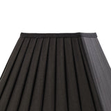Leela Square Pleated Lampshade - Black, 15/30cm x 22.5cm
