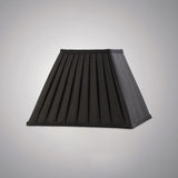 Leela Square Pleated Lampshade - Black, 15/30cm x 22.5cm