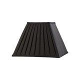 Leela Square Pleated Lampshade - Black, 15/30cm x 22.5cm