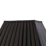 Leela Square Pleated Lampshade - Black, 17.5/35cm x 25cm