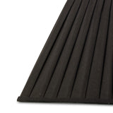 Leela Square Pleated Lampshade - Black, 17.5/35cm x 25cm