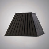 Leela Square Pleated Lampshade - Black, 17.5/35cm x 25cm