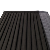 Leela Square Pleated Lampshade - Black, 20/40cm x 27.5cm