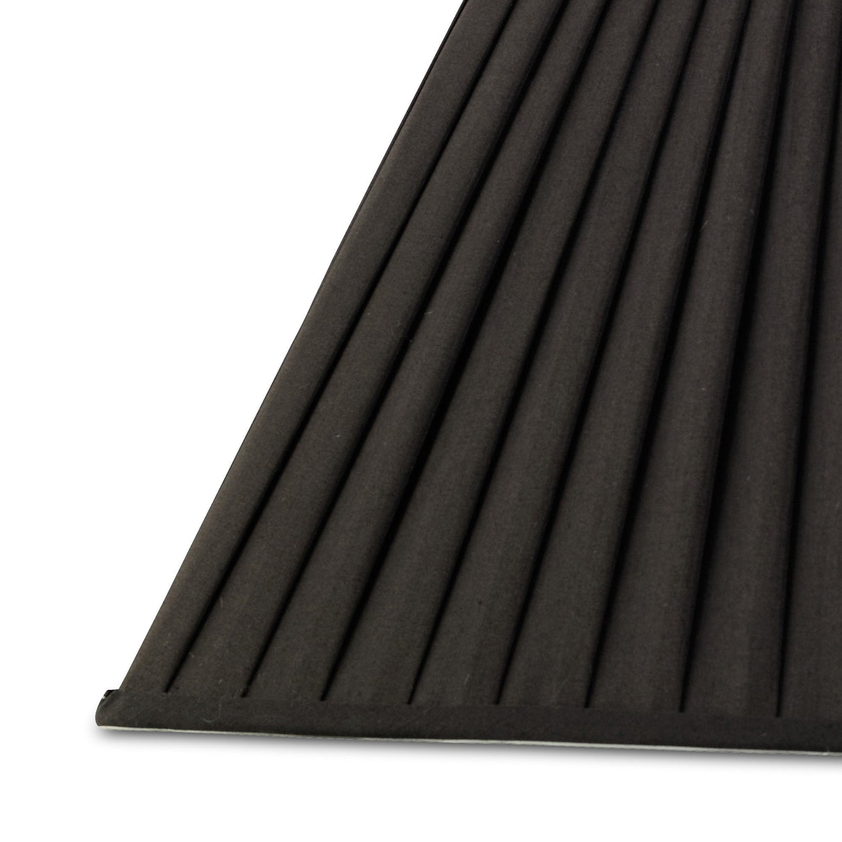 Leela Square Pleated Lampshade - Black, 20/40cm x 27.5cm