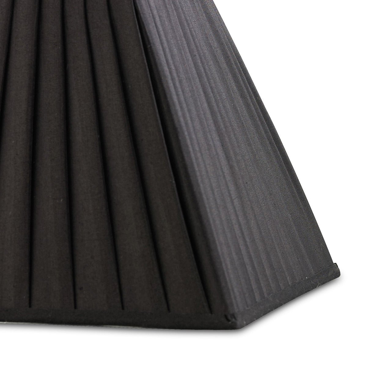 Leela Square Pleated Lampshade - Black, 20/40cm x 27.5cm