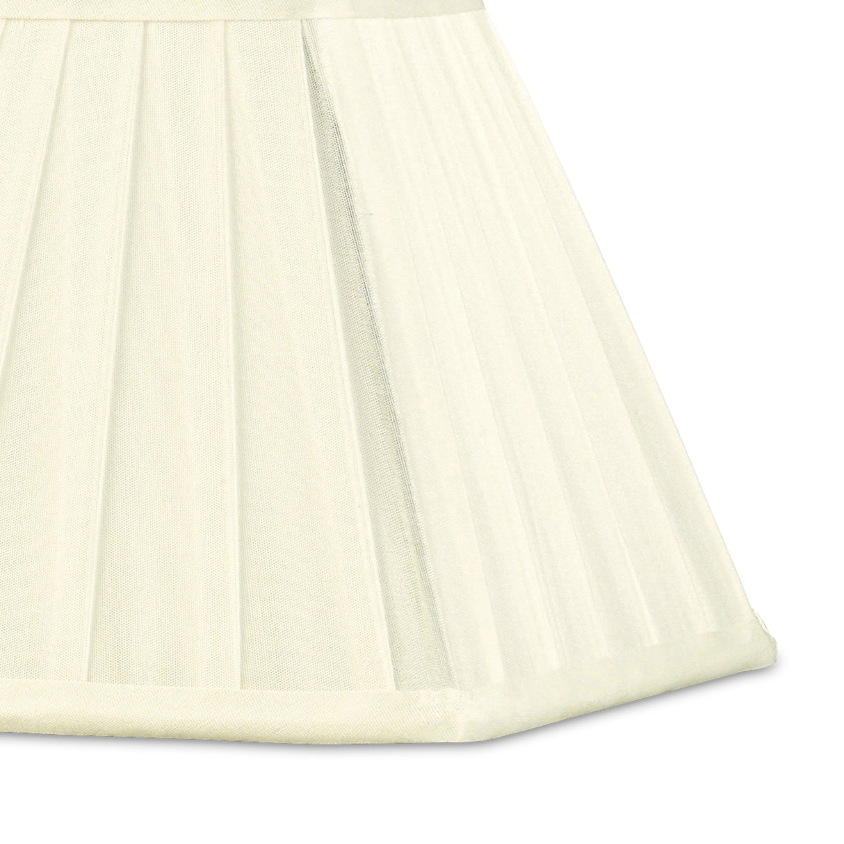 Leela Square Pleated Lampshade - Ivory, 10/20cm x 15.6cm