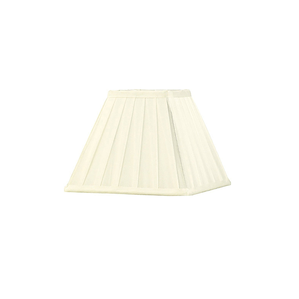 Leela Square Pleated Lampshade - Ivory, 10/20cm x 15.6cm
