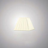 Leela Square Pleated Lampshade - Ivory, 10/20cm x 15.6cm