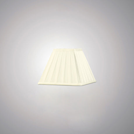 Leela Square Pleated Lampshade - Ivory, 10/20cm x 15.6cm