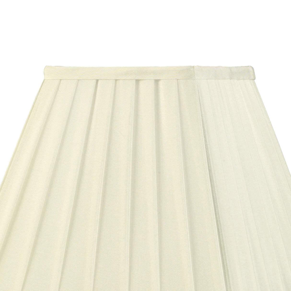Leela Square Pleated Lampshade - Ivory, 13.8/25cm x 20.6cm