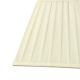 Leela Square Pleated Lampshade - Ivory, 13.8/25cm x 20.6cm