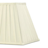 Leela Square Pleated Lampshade - Ivory, 13.8/25cm x 20.6cm