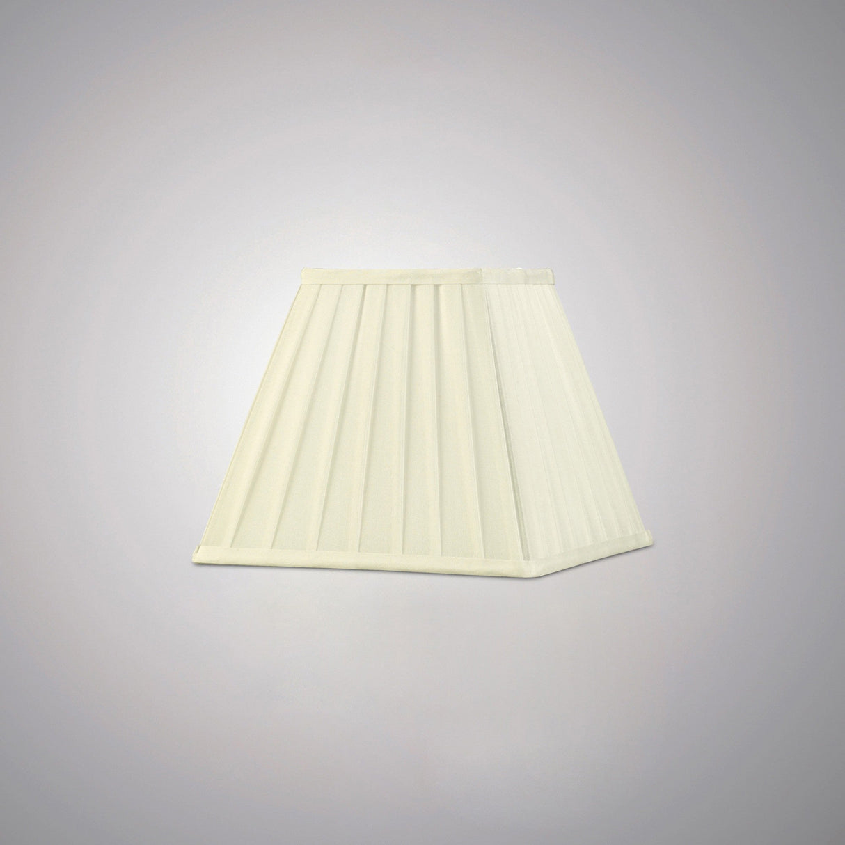 Leela Square Pleated Lampshade - Ivory, 13.8/25cm x 20.6cm