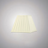 Leela Square Pleated Lampshade - Ivory, 13.8/25cm x 20.6cm