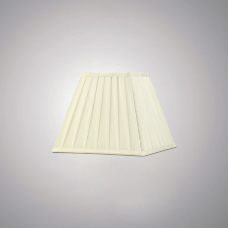 Leela Square Pleated Lampshade - Ivory, 13.8/25cm x 20.6cm