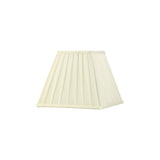 Leela Square Pleated Lampshade - Ivory, 13.8/25cm x 20.6cm