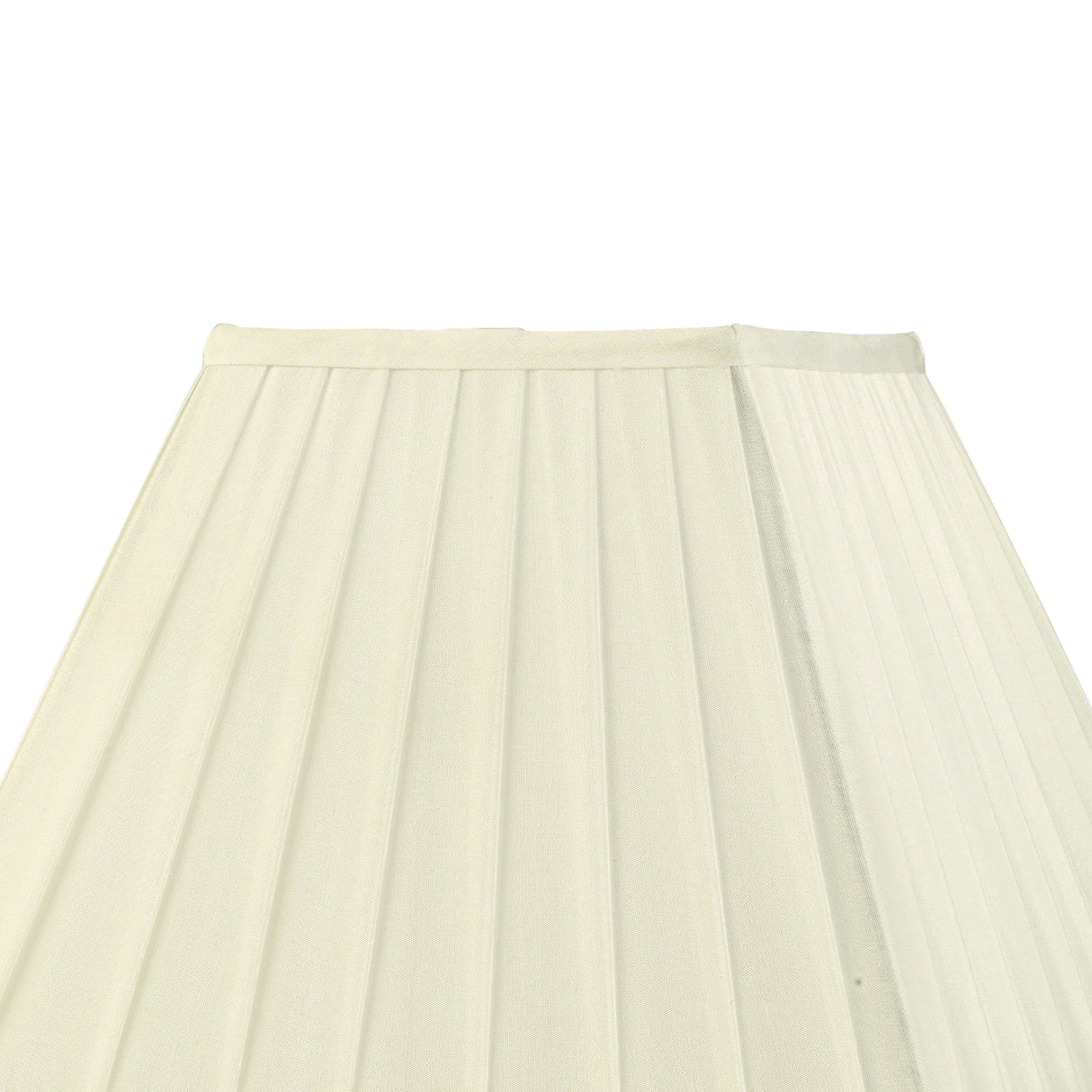 Leela Square Pleated Lampshade - Ivory, 15/30cm x 22.5cm