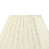 Leela Square Pleated Lampshade - Ivory, 15/30cm x 22.5cm