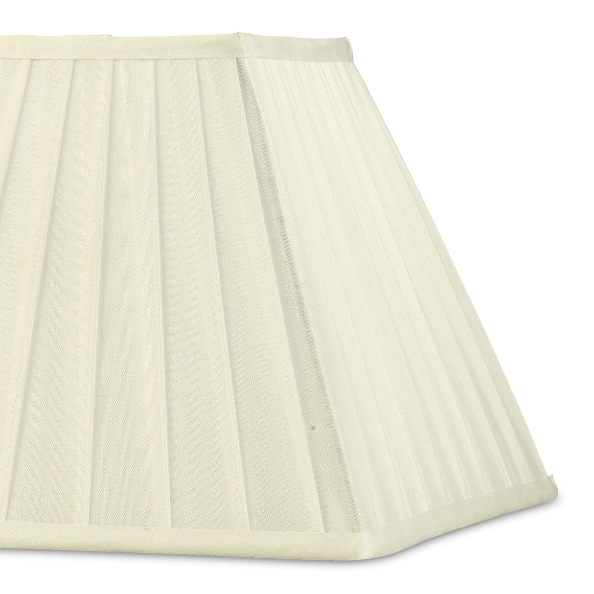 Leela Square Pleated Lampshade - Ivory, 15/30cm x 22.5cm