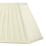 Leela Square Pleated Lampshade - Ivory, 15/30cm x 22.5cm